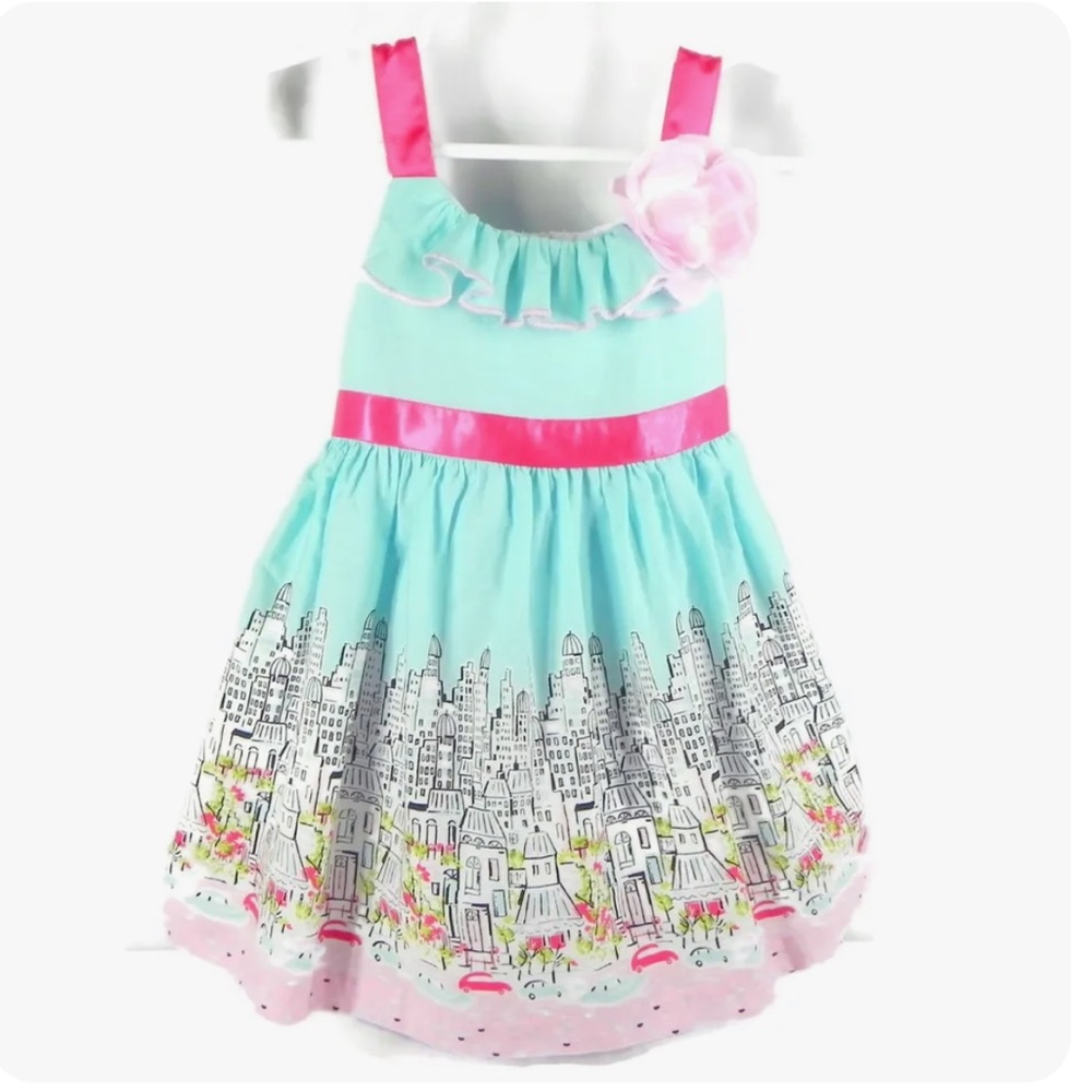 City Print Dress by Jessica Ann is NWT. Size 12 months